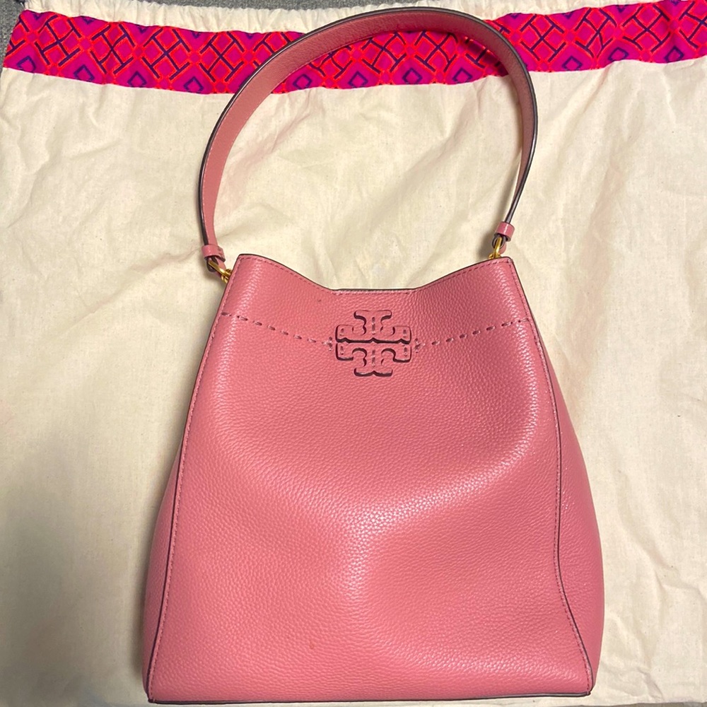 Tory Burch Pink Satchel with Dust Bag